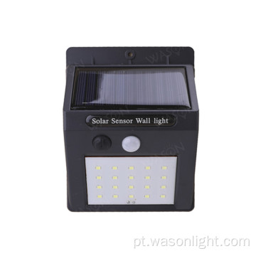 20 LED energia solar parede jardim luz